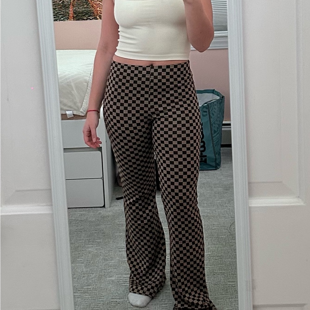 UO Checkered Flare Pants